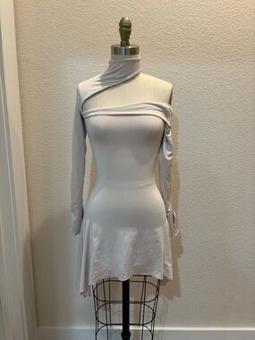 Oh Polly | Dresses | Oh Polly Rosariaasymmetric Layered Halterneck Mini  Dress Black Sz 6 Nwt In Pk | Poshmark